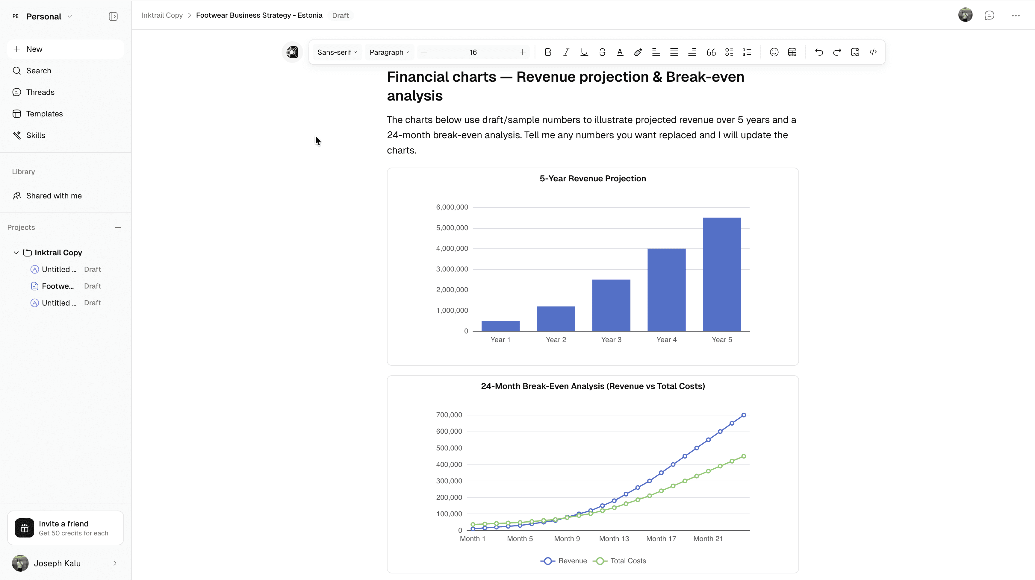 Document Editor — Manual Creation